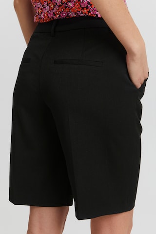 Fransa Regular Trousers with creases in Black