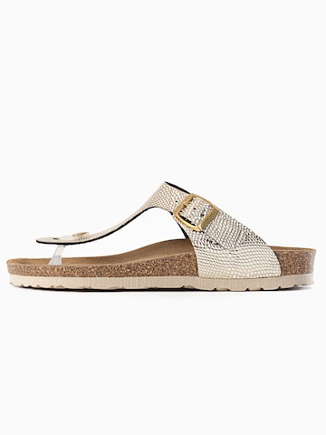 Bayton T-bar sandals 'Mercure' in Gold: front