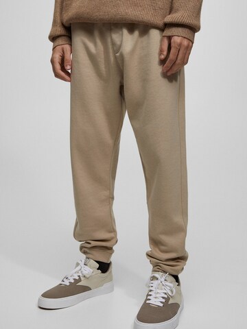 Pull&Bear Tapered Hose in Beige: Vorderseite