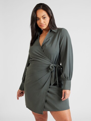 ABOUT YOU Curvy Shirt Dress 'Ivana' in Green: front