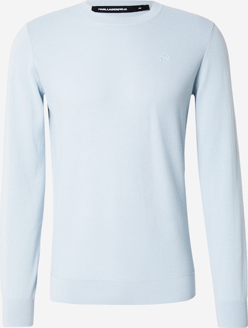 Karl Lagerfeld Sveter - Modrá: predná strana