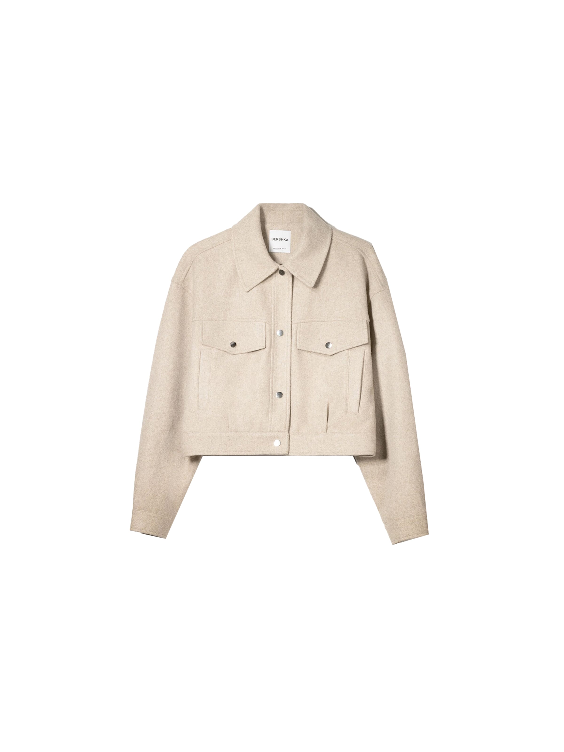 Bershka Övergångsjacka i beige: framsida