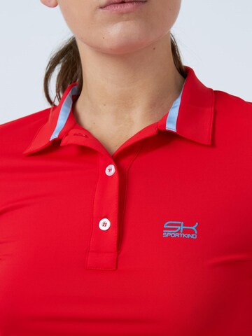 SPORTKIND Performance shirt 'Poloshirt Langarm' in Red