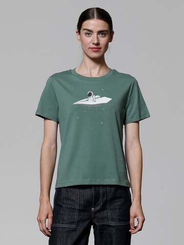 Watapparel T-Shirt ' Fly me to the moon ' in Blau: Vorderseite