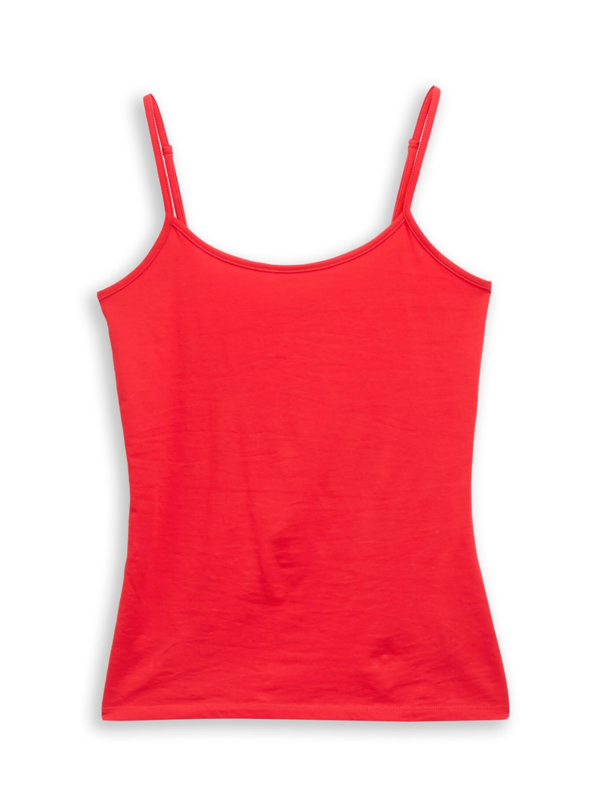 TOM TAILOR DENIM Top in Rood: voorkant
