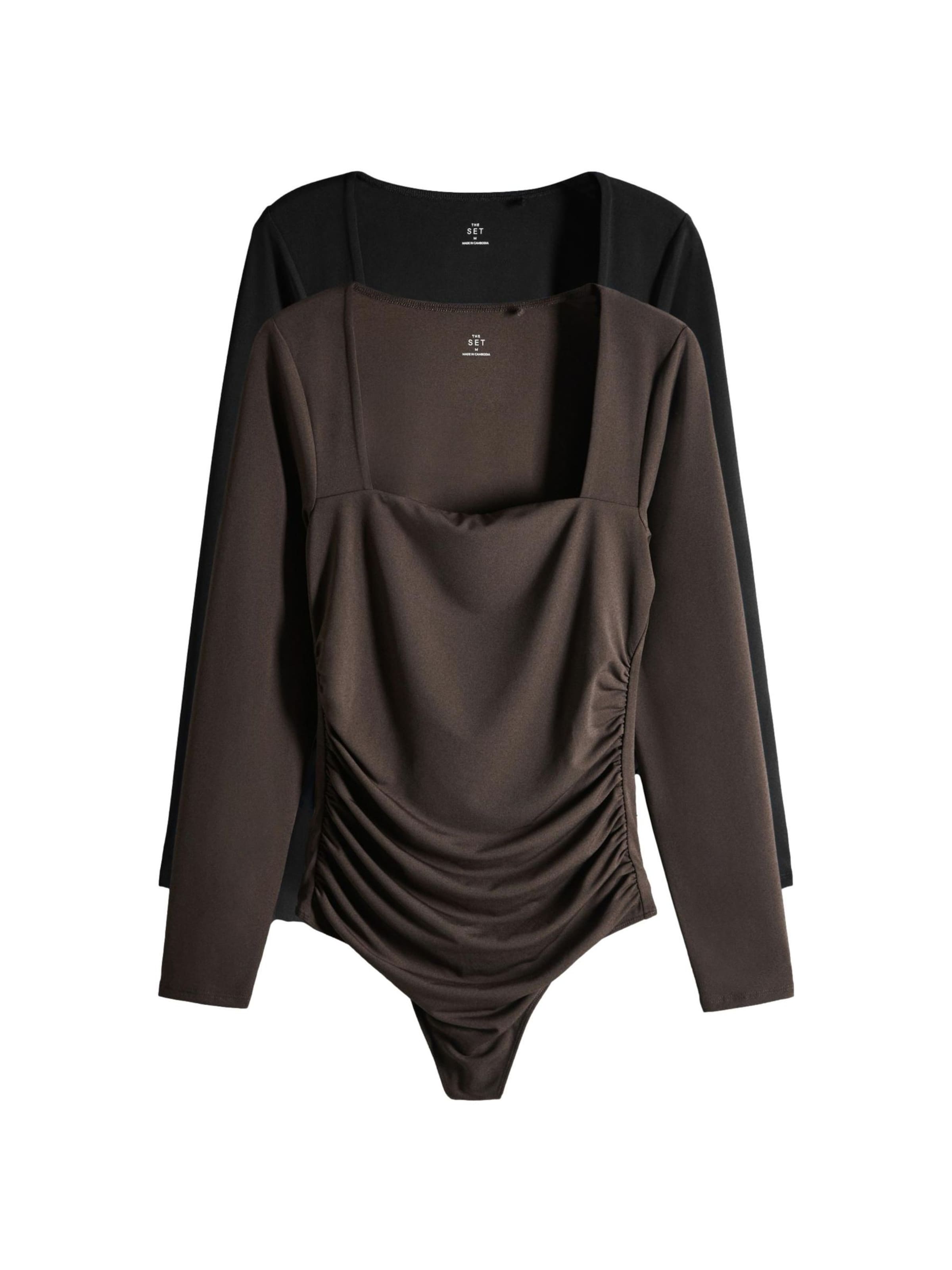 The Set T-shirtbody i brun: framsida