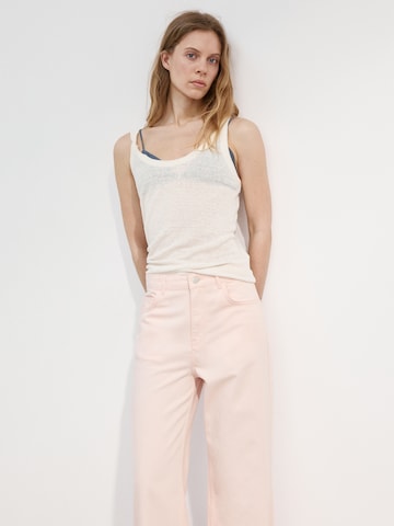 MANGO Wide Leg Jeans 'Belle' i pink