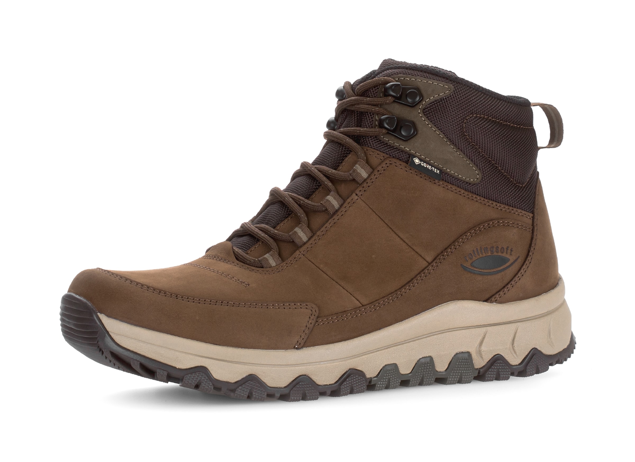 Gabor Rollingsoft Lace-Up Shoes in Brown: front