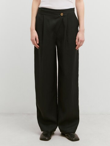 Wide Leg Pantalon 'Nena' EDITED en noir : devant