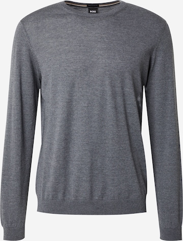 Pullover 'Leno' di BOSS in grigio: frontale