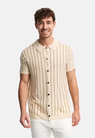 Coupe regular Chemise 'INKaziz' INDICODE JEANS en beige : devant
