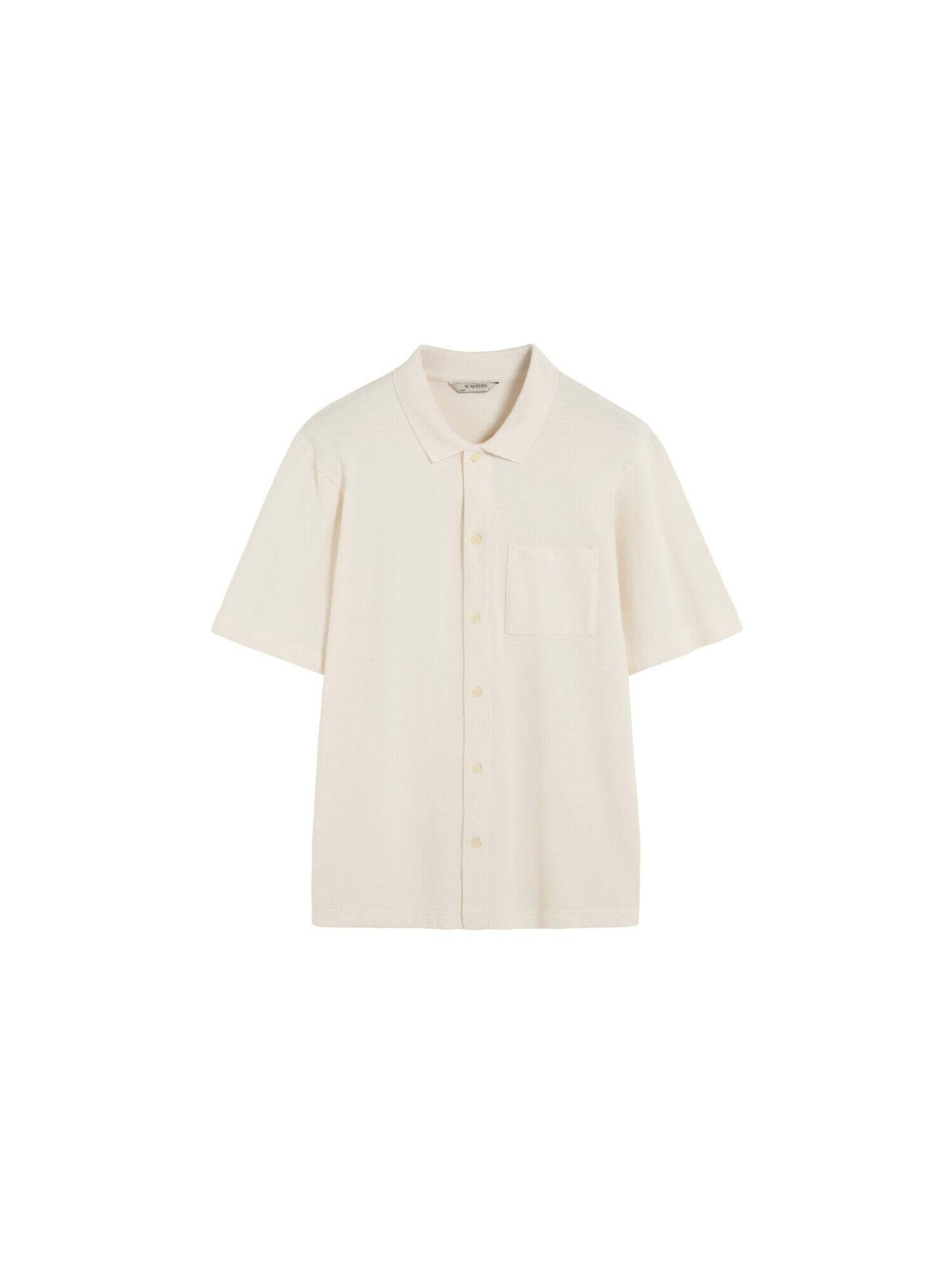 Scalpers Button Up Shirt 'Card' in Cream, Item view