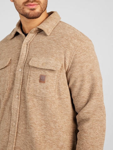 Brixton Regular fit Button Up Shirt 'BOWERY' in Beige
