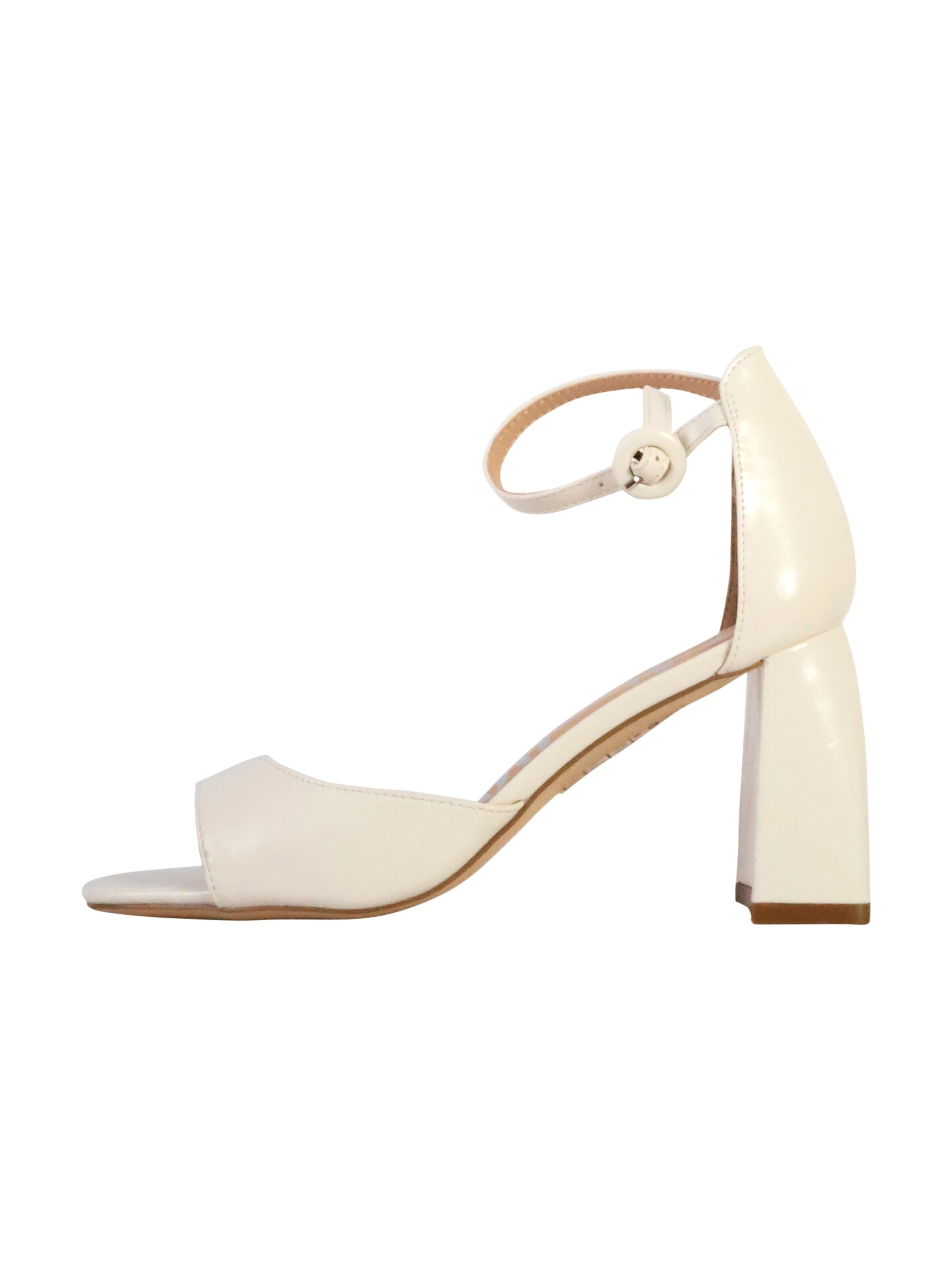 The Divine Factory Sandaal in Beige: voorkant