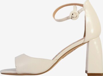 The Divine Factory Sandaal in Beige: voorkant