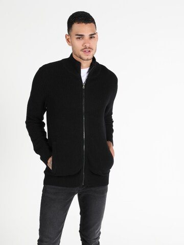 Colin's Gebreid vest in Zwart: voorkant
