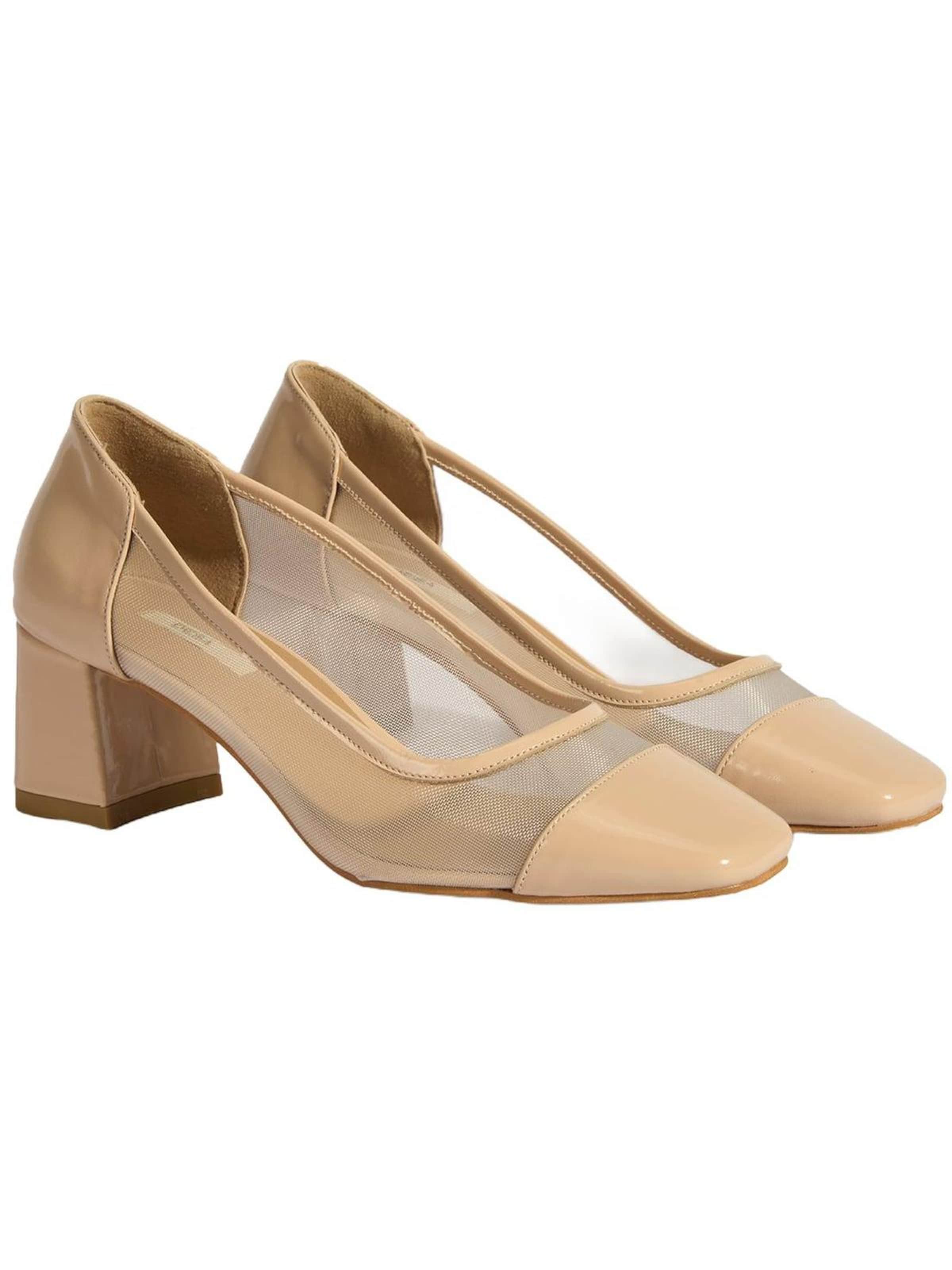 Desa Pumps 'Blockabsätze' in Beige: voorkant