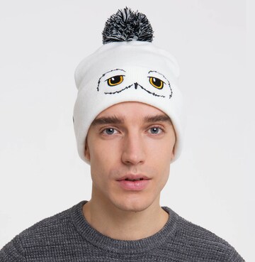 LOGOSHIRT Muts 'Harry Potter - Hedwig' in Wit: voorkant