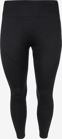 Q by Endurance Skinny Athletic Pants 'Cerine' in Black: front