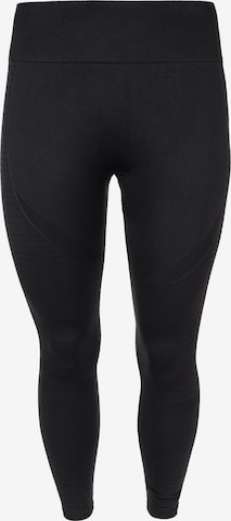 Q by Endurance Skinny Functionele broek 'Cerine' in Zwart: voorkant