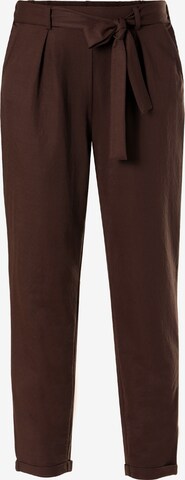 TATUUM Pleat-front trousers 'ZAMIRIA' in Brown: front