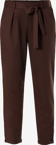 Slimfit Pantaloni con pieghe 'ZAMIRIA' di TATUUM in marrone: frontale