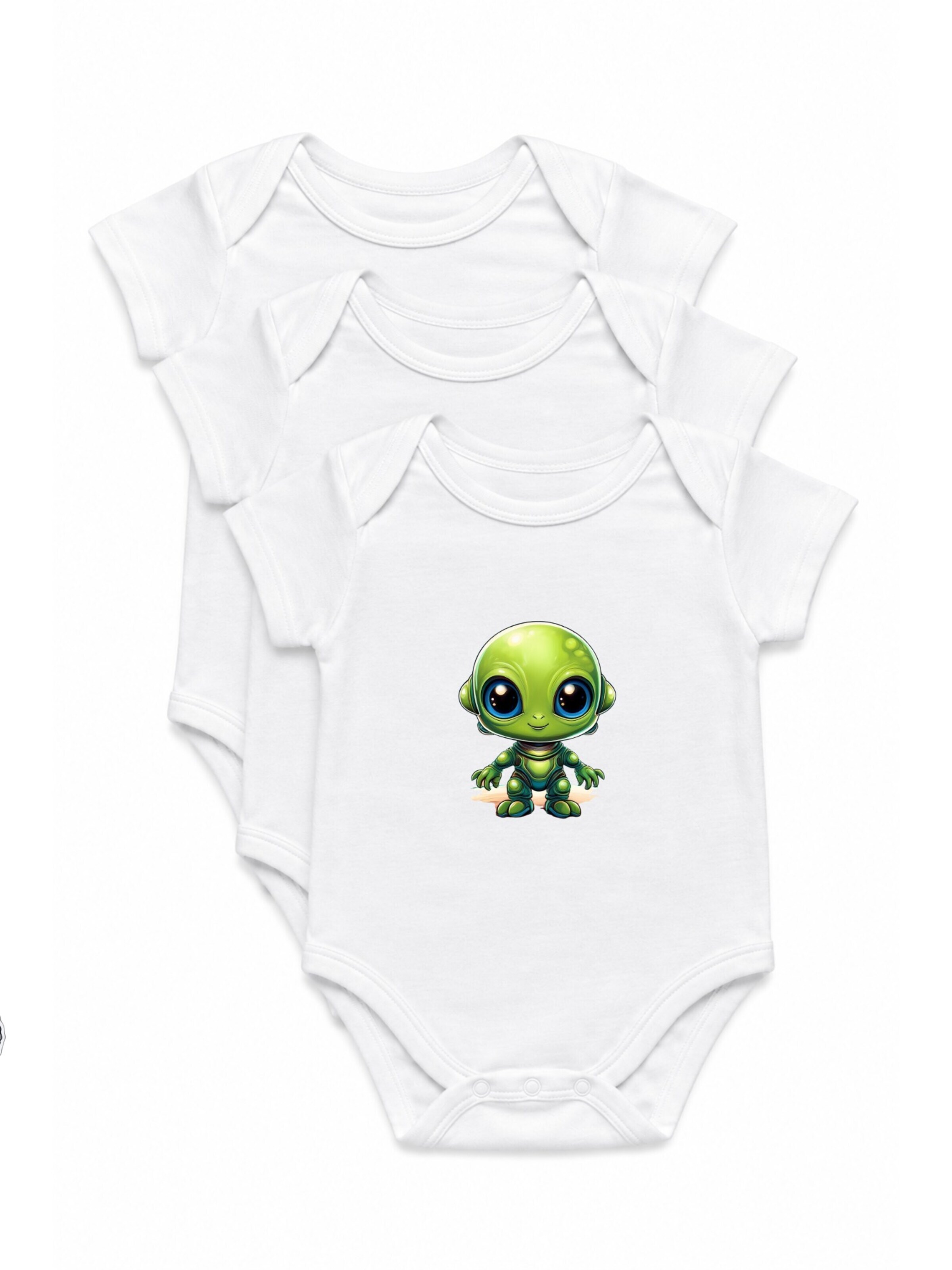 amorubi.com Dupačky/body 'Baby Alien' – bílá: přední strana