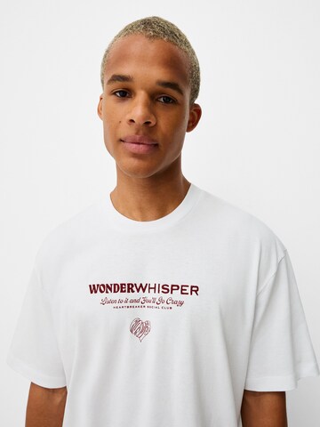 T-Shirt Bershka en blanc