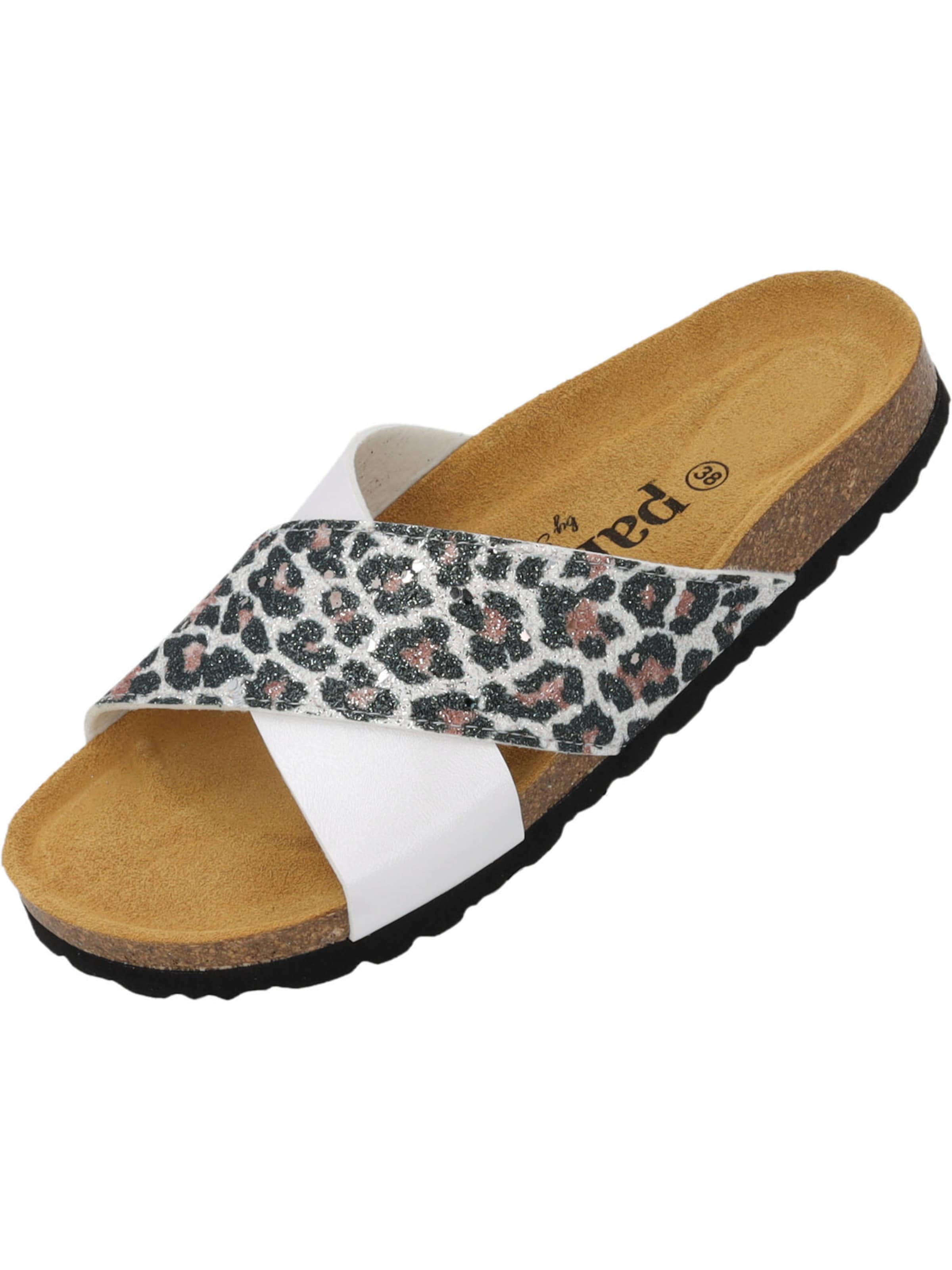 Palado by Sila Sahin Pantofle 'Rianel Wild' – bílá: přední strana