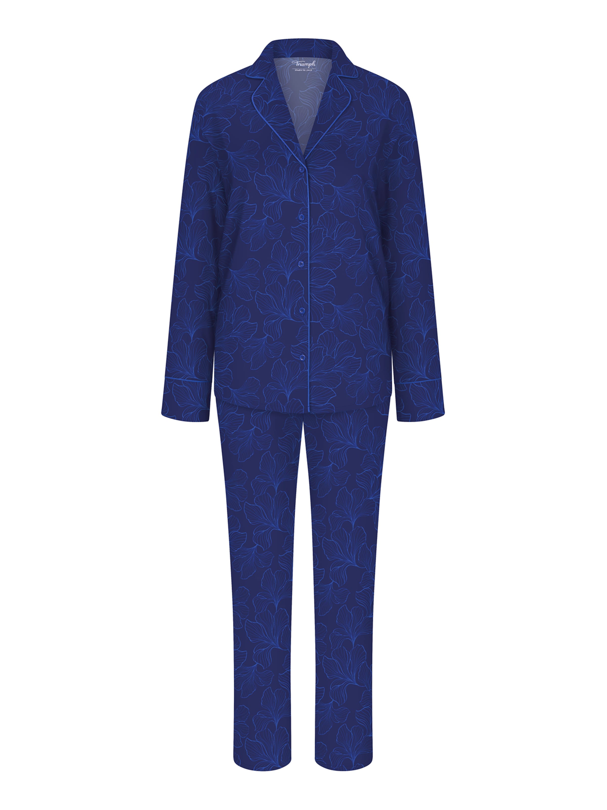 Pyjama ' Boyfriend Fit ' TRIUMPH en bleu : devant