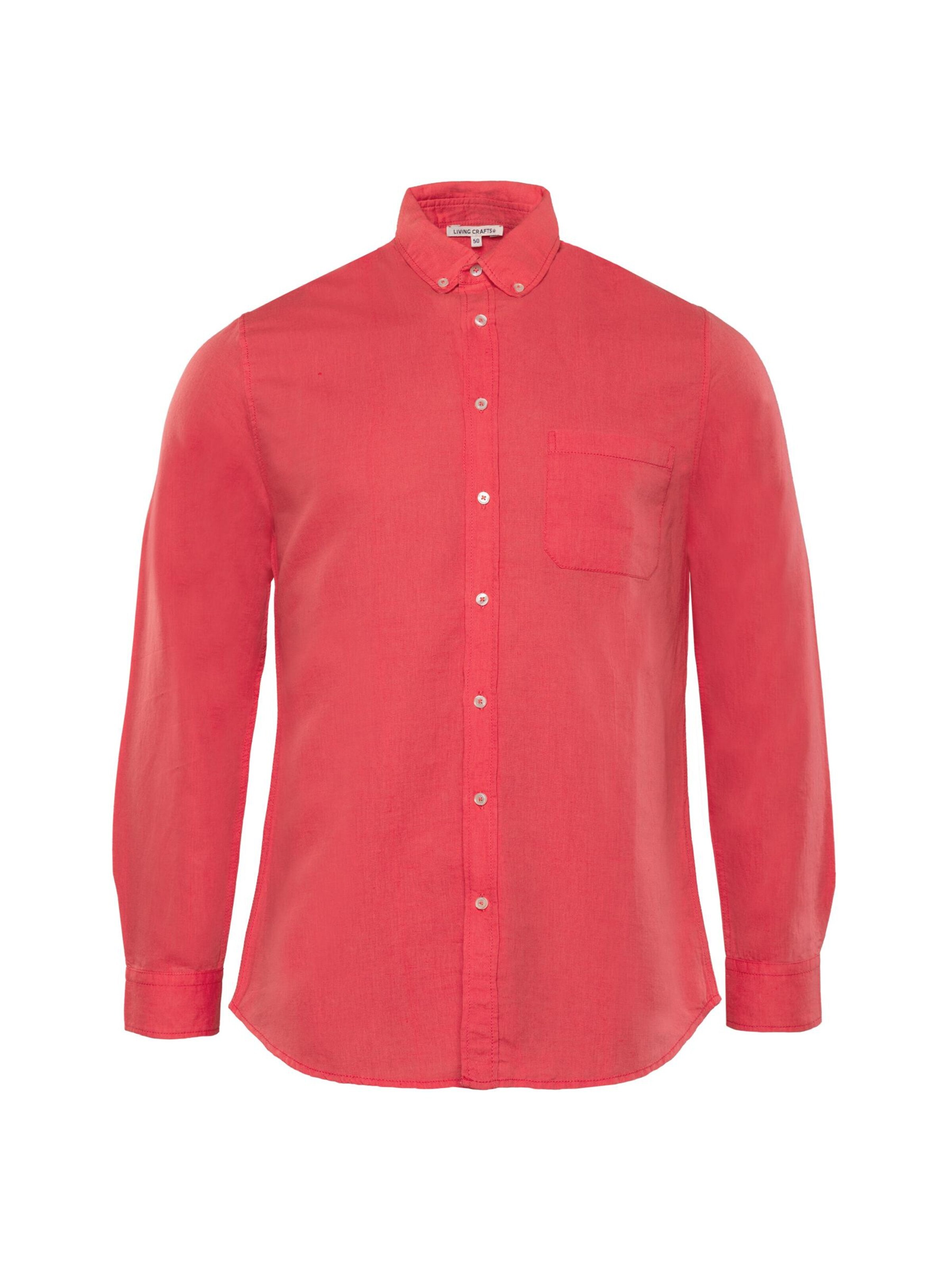 Living Crafts Button Up Shirt 'ROB' in Red: front