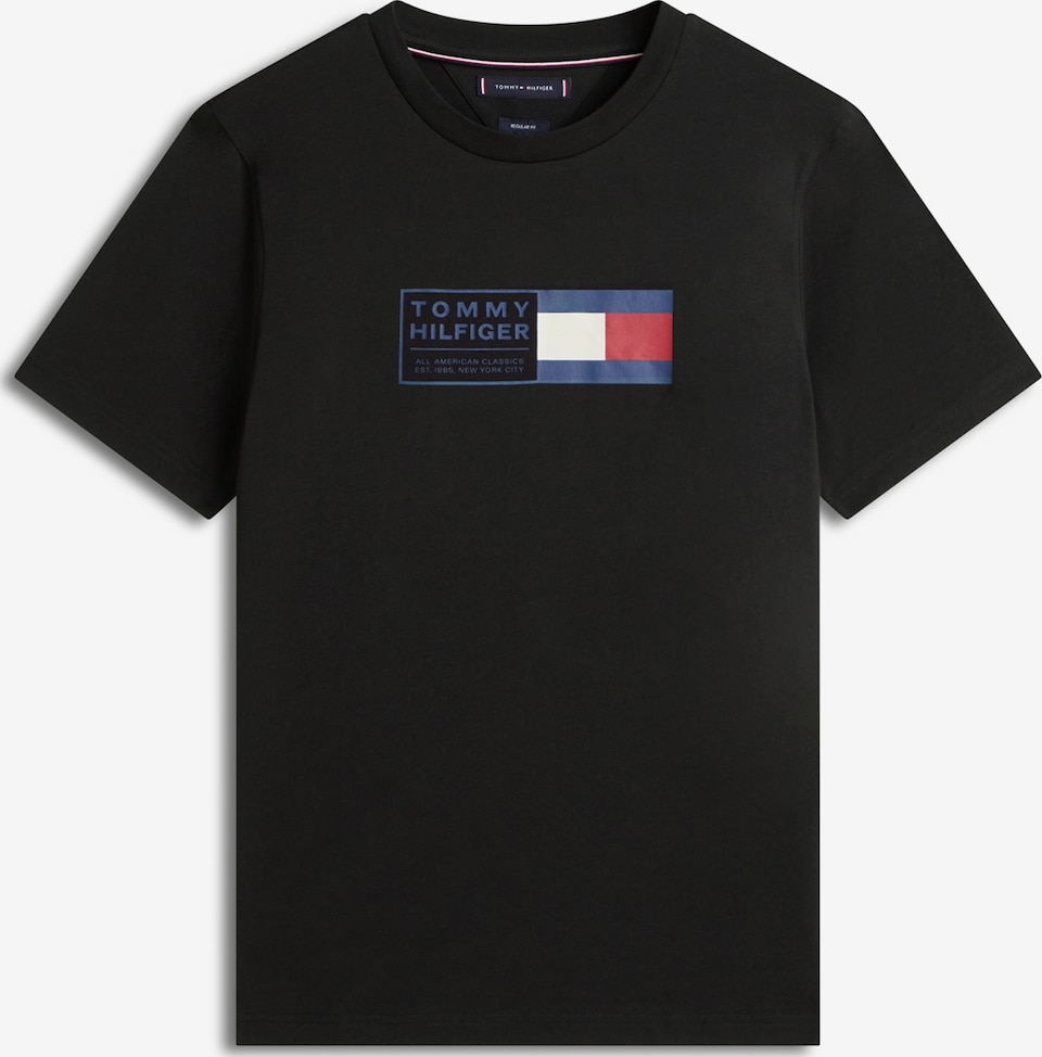 Tricou 'BRAND LOVE' de la TOMMY HILFIGER pe negru: față