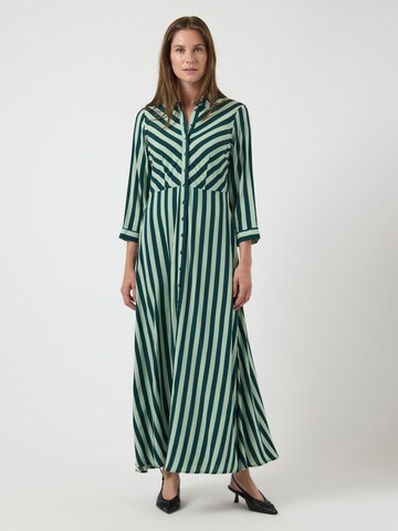 Robe-chemise 'SAVANNA' YAS en vert : devant