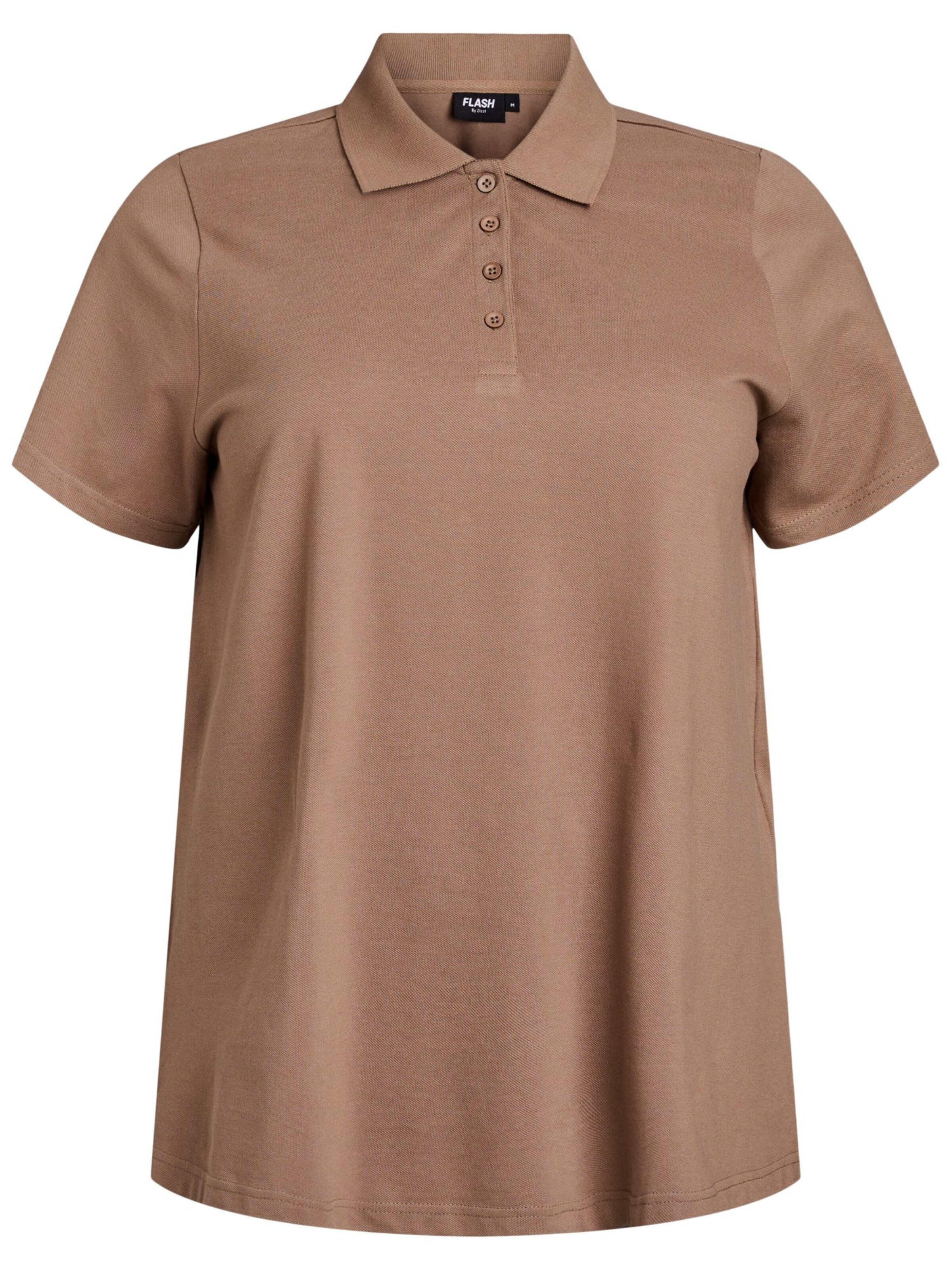 T-shirt 'Fllyn' Flash by Zizzi en marron : devant