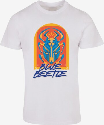 ABSOLUTE CULT Shirt 'Blue Beetle' in Wit: voorkant