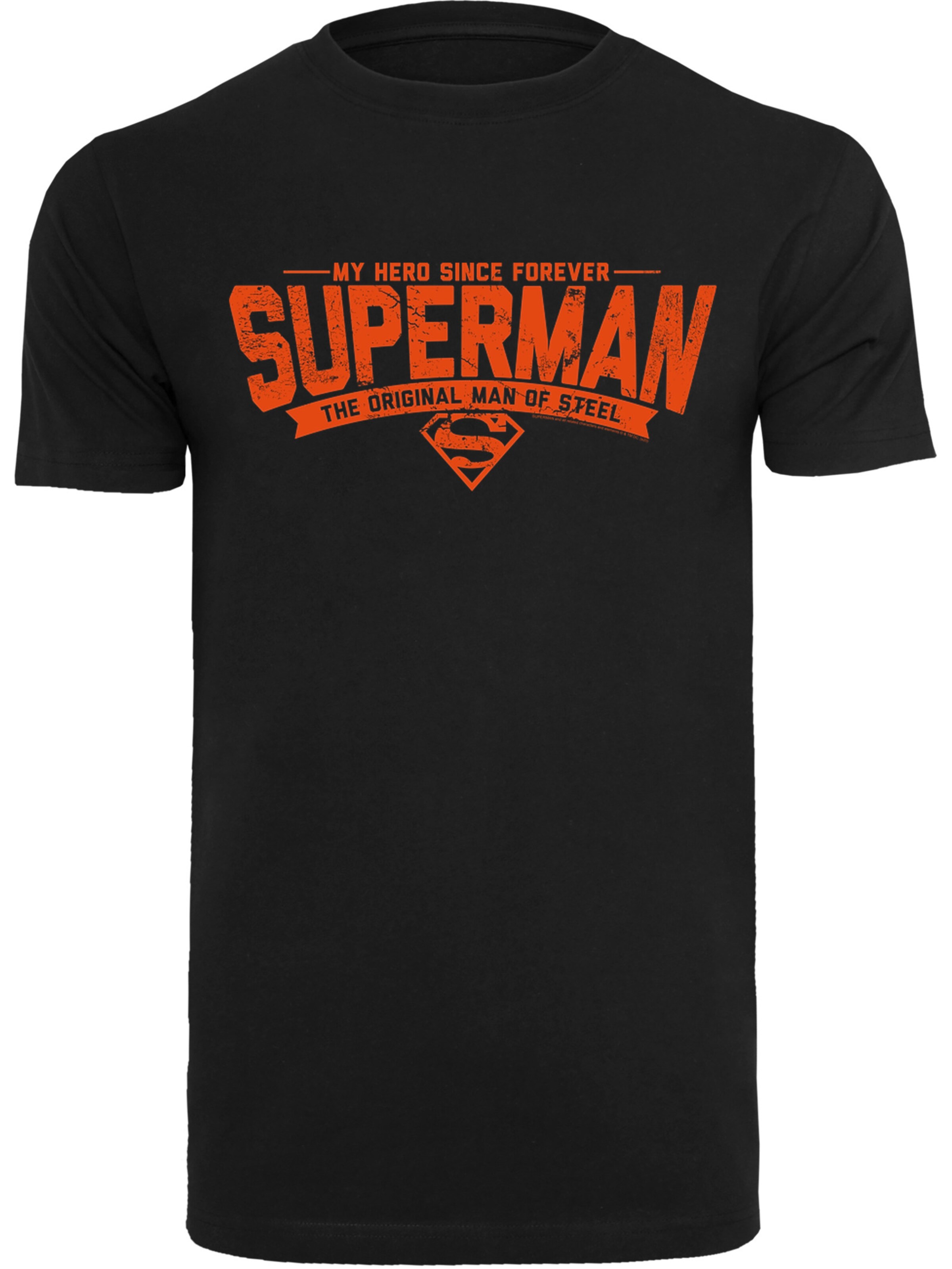 F4NT4STIC Shirt 'DC Comics Superman My Hero' in Black: front