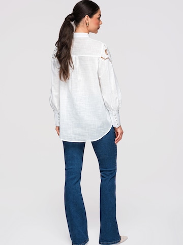 Ombre Blouse in White