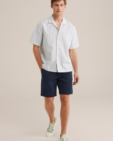 Coupe slim Pantalon chino WE Fashion en bleu