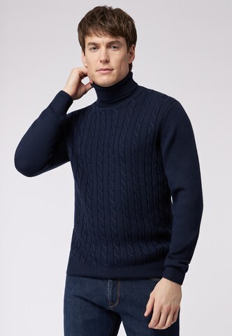 Pull-over ROY ROBSON en bleu : devant