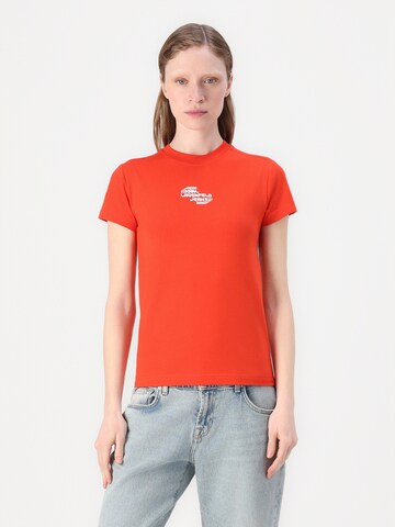 KARL LAGERFELD JEANS Футболка в Оранжевый: спереди