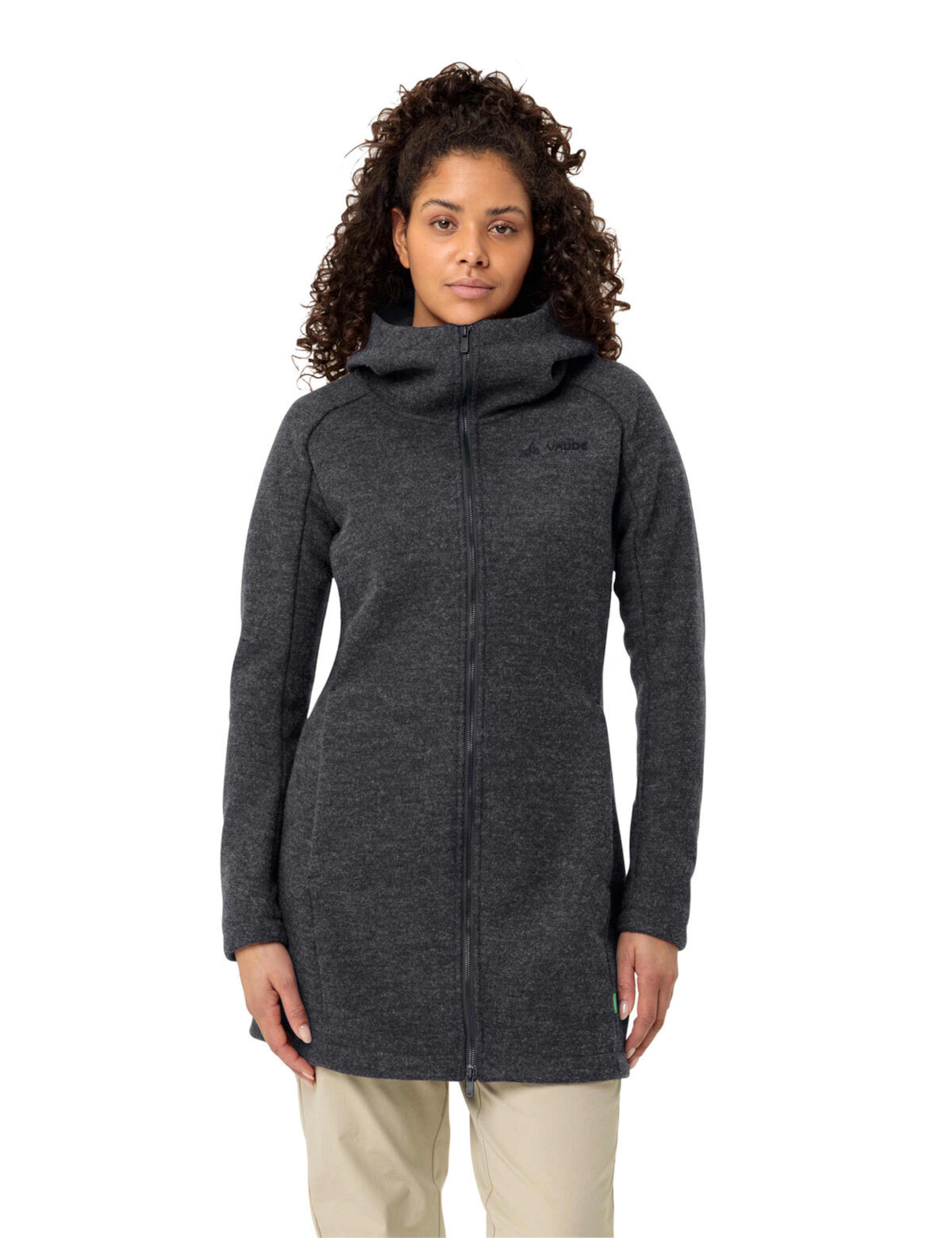 VAUDE Functionele fleece jas 'Tinshan III' in Zwart: voorkant