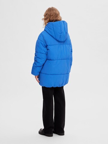 SELECTED FEMME Winter Jacket 'Fraya' in Blue