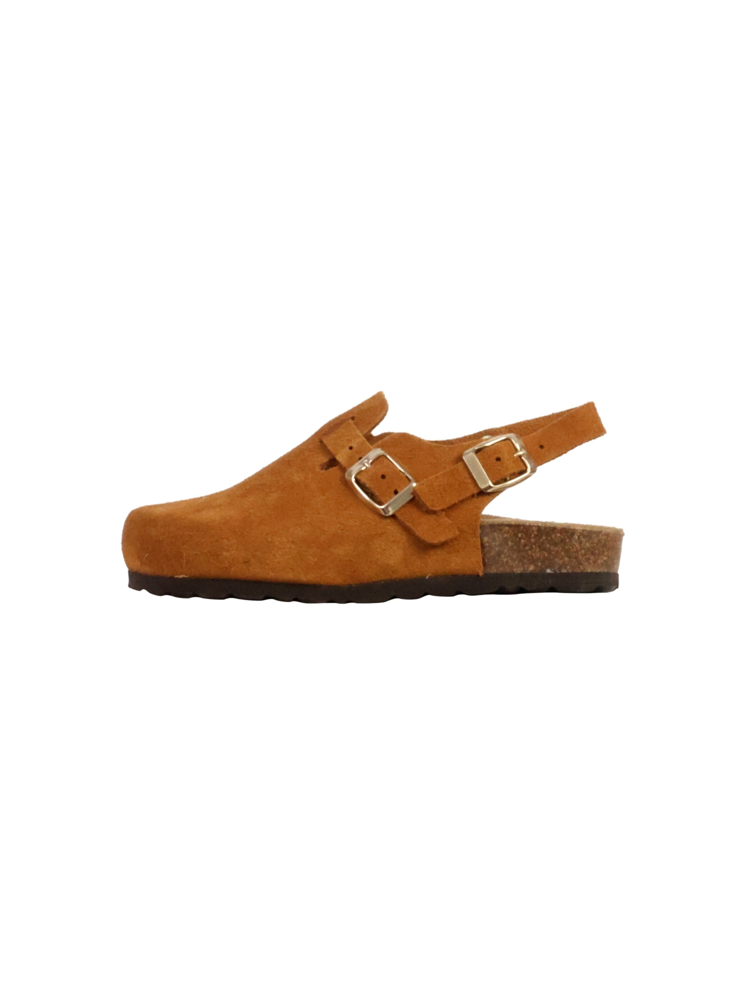 Pantoufle 'Kinder-Pantolette aus Leder Noga Boreali BS Edge' The Divine Factory en marron : devant