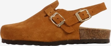 Pantoufle 'Kinder-Pantolette aus Leder Noga Boreali BS Edge' The Divine Factory en marron : devant