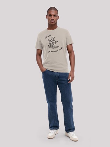 T-Shirt 'See You On The Next Wave' F4NT4STIC en beige