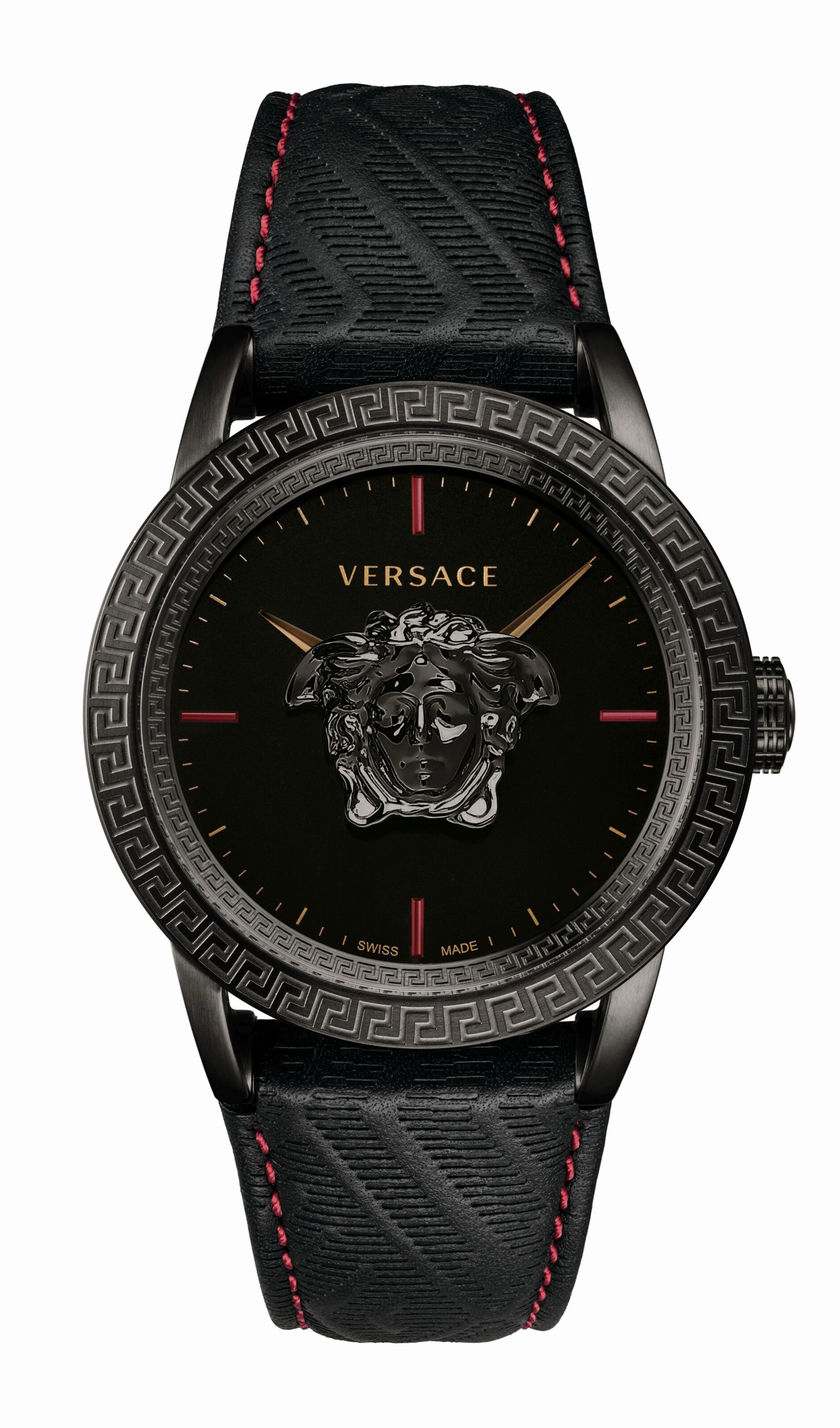 VERSACE Analoog horloge in Zwart: voorkant