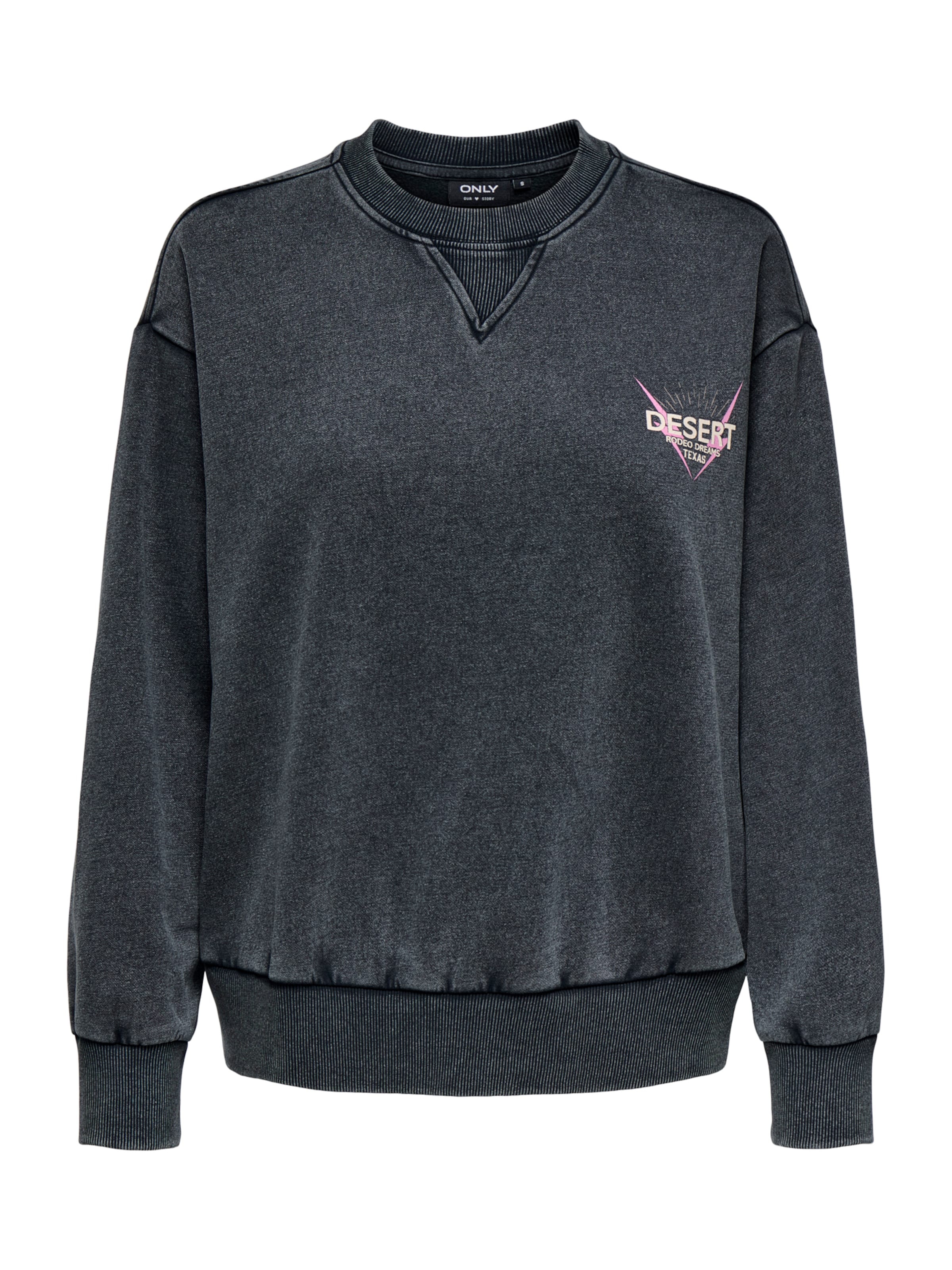 ONLY Sweatshirt 'ONLLUCINDA' i svart: framsida