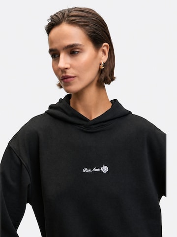 EthiquetSweater majica 'Kapuzenpullover' - crna boja