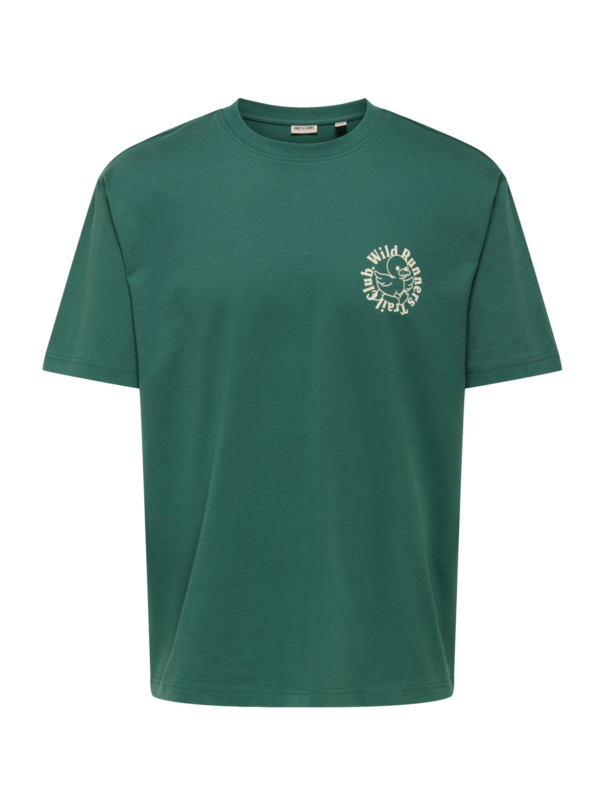 Only & Sons Camiseta 'ONSFREDDIE CLUB' en beige / verde, Vista del producto