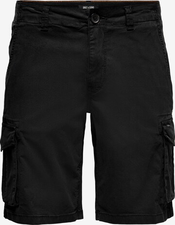 regular Pantaloni cargo 'Mike' di Only & Sons in nero: frontale